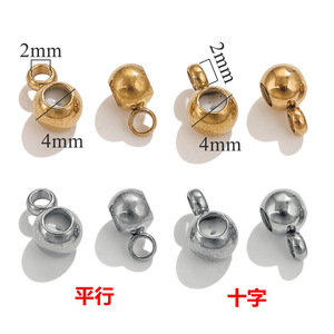 Round Spacer Positioning Beads |PVD Gold Plated Stainless Steel <b>Slider</b> Stopper Beads for <b>Bracelet</b> Necklace DIY Jewelry Making - Product Image 3