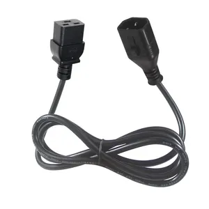 Cable Code 14 Awg Iec C13-C14 Extension Socket Ac Adapter Power Cord C13 To Locking C14 14Awg