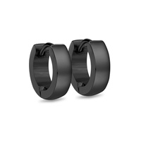 Boucles d'oreilles créoles rondes en acier inoxydable 316L, grande taille, cadeau populaire, marque pour femmes
