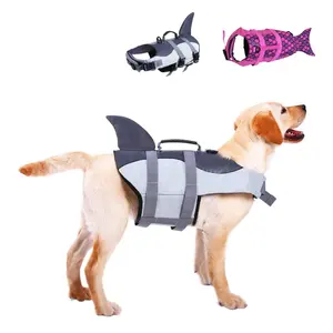 Лидер продаж, заводская цена, милые плавающие спасательные жилеты с акулой-русалкой, плавающие жилеты для собак, Заказные жилеты, добро пожаловать