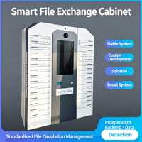 Casier intelligent d'échange de documents avec reconnaissance faciale et empreinte digitale, armoire de stockage électronique pour dossiers, pour le personnel