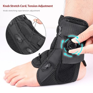 Heetverkochte verstelbare ademende PU SBR enkelbrace met draaiknop, aluminium <span class=keywords><strong>splint</strong></span>, compressie en stabiliserende ondersteuning - Product Image 1