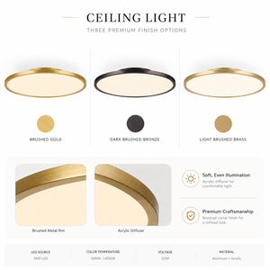 Plafonnier LED minimaliste moderne, diffuseur rond en acrylique, lampe à montage en surface, éclairage personnalisé OEM ODM, usine d'éclairage - Product Image 3