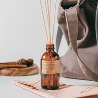 Diffuseur de parfum vintage en gros LunaLith |   Diffuseur d'aromathérapie sans flamme en verre ambré de 120 ml, très vendu