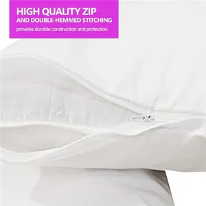 Bán Buôn 2 Pack Kích Thước Tiêu Chuẩn Trang Trí Gối Covers Đồng Bằng 100% Cotton Pillowcase - Product Image 4