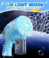 Pistolet à bulles EPT à 72 trous jouet Space Bubble Blaster avec lumière LED rechargeable Machine à bulles pour enfants