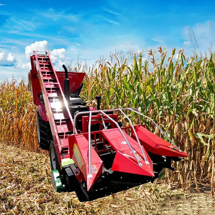 3 row ear corn harvester with peeling system for the yellow corn and green corn harvest