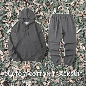 Conjuntos Deportivos de Algodón 100% con Logotipo Personalizado de Fábrica, Pantalones con Capucha Transpirables para Otoño, Unisex - Product Image 2