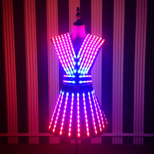 Tenue de soirée de Club de nuit, Costumes de Rave LED, Costumes lumineux pour hommes, vêtements d'armure, Costume de Robot de danse à LED - Product Image 5