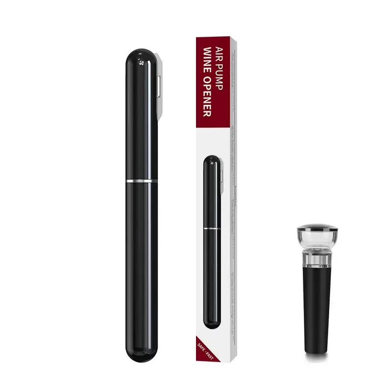 Bouchon de vin sous vide stylo noir