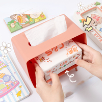 Jolie boîte à mouchoirs multifonction, carré pour la maison, Kawaii, décor de bureau, Tv, boîte à mouchoirs, étui rose, support de téléphone, organisateur de rangement
