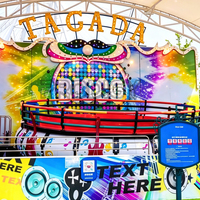 Équipement de parc d'attractions Disco Tagada en fibre de verre, manège Disco Tagada à vendre