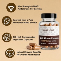 Cápsulas de Nattokinasa OEM/ODM para la Salud Cardíaca, Mejora la Densidad Ósea - Uso en Adultos, Probadas por Terceros, Vida Útil de 12 Meses, de Fábrica