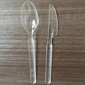 Disposable Fork And Spoon Plastic Cutlery Kitchen Hotel Party Plastic PS 6g Cutlery