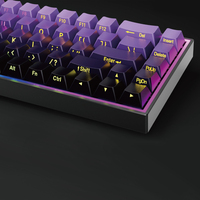 Clavier mécanique 65 % personnalisable avec disposition arabe, espagnole, russe, hot-swap, 68 touches, RGB, filaire