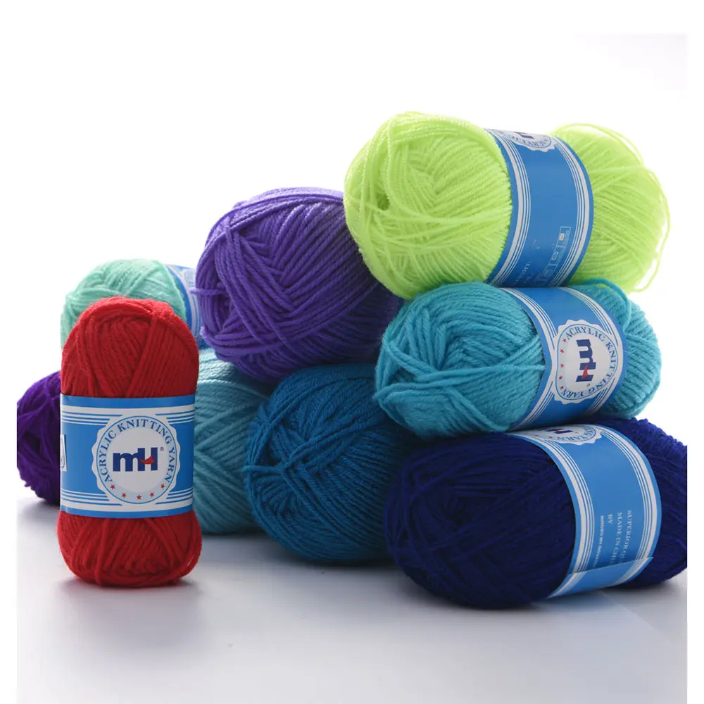 Wholesale Hand Knitting Acrylic and Polyester Blended Knitting Yarn