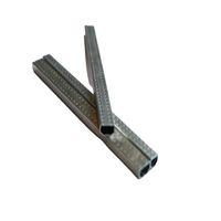 Barre d'espacement en aluminium avec bande de butyl, barre d'espacement creuse en aluminium, isolation thermique en fibre de verre pour machine à plier