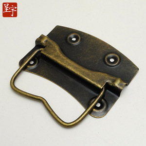 Poignées de porte d'armoire en forme de W de style antique, en fer bronze, quincaillerie de meubles chinois, petites 61x42mm, grandes 87x62mm, durables - Product Image 4