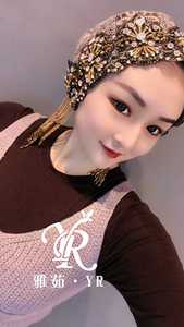Wholesale 2025 New Designer African Glitter Muslim Large Sequin Elastic Women's Headscarf <b>Hat</b> - Product Image 4
