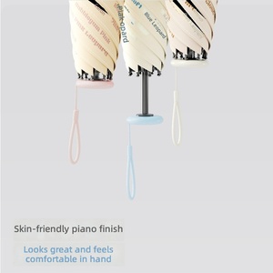 Paraguas Plegable Ligero, Bonito para Chicas, <span class=keywords><strong>de</strong></span> Alta Estética, Resistente al Viento, Portátil, <span class=keywords><strong>de</strong></span> Doble Uso para Sol y Lluvia - Product Image 2