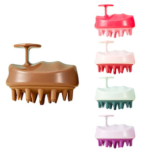 Brosse à cheveux pour massage du cuir chevelu, en silicone, poils doux, peigne à shampooing pour la population générale - Product Image 4
