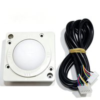 Balle lumineuse blanche de 8 cm pour trackball d'arcade avec câble, pour machine de jeu d'arcade 60-en-1 et 19-en-1, pièces de rechange DIY