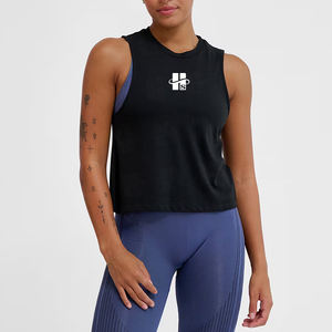 Débardeur court sans manches OEM en coton de haute qualité pour femme, coupe décontractée, style athlétique, vente en gros - Product Image 2