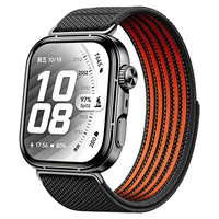 Bracelets de montre en nylon respirant avec silicone antidérapant intégré, vente en gros OEM, pour Huawei Fit 5 Pro 4 3