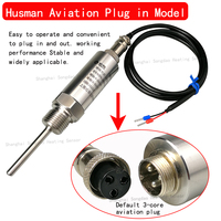 Digital Display PT100 Temperature Transmitter Sensor with 4-20mA 0-10V RS485 Output ABS Material ODM Customized IP68