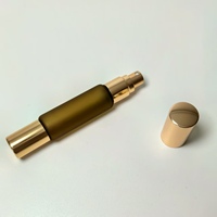 10ml Ambre Givré Double Extrémité Pulvérisation Rouleau Bouteilles Forme De Cylindre pour Huiles Essentielles Parfum Concentré Pompe Sayer