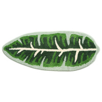 Tapis de sol absorbant antidérapant doux en forme de feuille en polyester épaissi pour la décoration intérieure