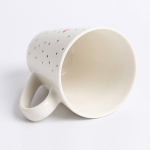 <b>Ceramic</b> Mug With Heart Pattern Minimalist Design For Coffee Or Milk Home Use Large Capacity - Product Image 2