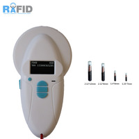 Lector de Tarjetas Remoto RAFID EM4305, Lector de Tarjetas RFID para Reconocimiento Animal, Escáner de Microchip, Lector de Tarjetas con Luz OLED, 2 Piezas, 134.2khz