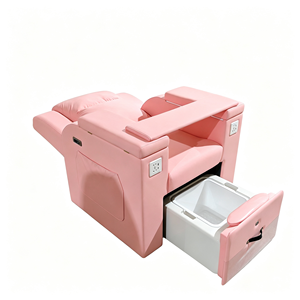 Sillón de Pedicura Eléctrico Reclinable Rosa con Bañera Extraíble para Masajes y Pedicura, Silla de Manicura y Pedicura para Salón de Belleza - Product Image 4