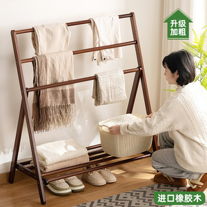 Simple folding <b>clothes</b> <b>rack</b> for home use, floor-standing, bedside, for storing <b>clothes</b> at night, easy to organize and store. - Product Image 1