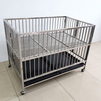 Cage pour animaux de compagnie en métal améliorée, moderne, renforcée, multi-niveaux, spacieuse, avec plateau en plastique et roues, pour la maison, le jardin, l'intérieur et l'appartement