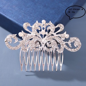 مشط شعر جديد للعروس بتصميم زهور، عصابة رأس للزفاف، إكسسوارات شعر كريستال لؤلؤية للعروس - Product Image 3