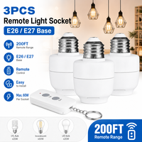 Kit interrupteur marche/arrêt avec adaptateur de douille d'ampoule, 3 supports de lampe et 1 télécommande
