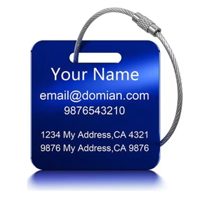 Custom Logo Luggage Tags Wholesale, Stainless Steel Label Tag with Strap, Low MOQ for Hotel & Corporate <b>Gifts</b> - Product Image 5