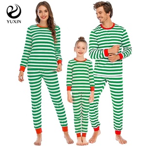 Ensemble de pyjamas en coton pour femmes Style de Noël Garçons et filles Vêtements de maison Tenue de Noël Parent-enfant - Product Image 1