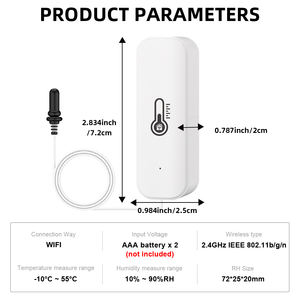Dernier capteur de température et d'humidité intelligent Tuya WiFi avec sonde, thermomètre <span class=keywords><strong>numérique</strong></span>, hygromètre, détecte les données de température et d'humidité du réfrigérateur - Product Image 6