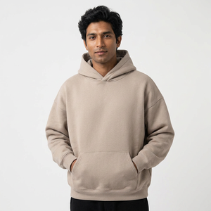 Custom <b>Fabric</b> Mens Hoodies Cotton Polyester Blank Casual Oversized Hoodie Printing Embossing Logo for Unisex - Product Image 1