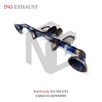 Système d'échappement ING Titanium sans soupape pour Porsche 992 GT3/RS 4.0L DRMA/DVYA 2021+ |   Connecteurs droits à double embout en gros