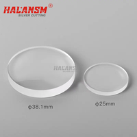 HALANSM 1 buah/set WSX Precitec Fiber 1064nm 30-50mm Dia. Lensa Cekung Cembung Tunggal untuk Kepala Tabung Laser Kolimasi Peralatan Baru