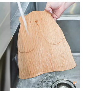 จานไม้รูปหมีทำมือ สไตล์จีนแบบใหม่ สำหรับเสิร์ฟอาหาร - Product Image 4