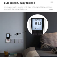 Pengukur daya Digital AC EU 220V, soket pengukur konsumsi listrik LCD tes energi Kwh penganalisa daya BR AS