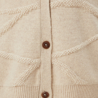 Cardigan en laine tricoté sur mesure pour femme, fermeture à bouton unique, col en V, motif 3D décontracté, manches longues pour automne-hiver, OEM