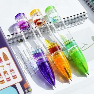 Stylo <span class=keywords><strong>gel</strong></span> multicolore créatif à effet <span class=keywords><strong>sablier</strong></span> flottant, anti-stress, avec bille de sable mouvant, jouet publicitaire personnalisé - Product Image 2