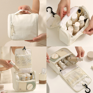 Large Capacity Nylon Makeup <strong>Bag</strong> Portable Waterproof <strong>Travel</strong> Cosmetic Hanging <strong>for</strong> Toiletry <strong>for</strong> <strong>Women</strong> Portable Colorful Handle - Product Image 4