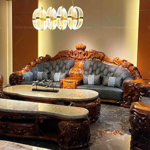 Perabotan Rumah Tangga, <span class=keywords><strong>Sofa</strong></span> Kulit Kayu Berukir, <span class=keywords><strong>Sofa</strong></span> Ruang Tamu Kayu Tua - Product Image 5